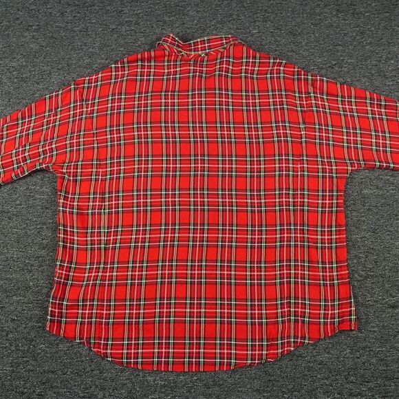 Vineyard Vines Shirt Womens 8 Red Plaid Weekend Button Down‎ Relaxed Christmas - Picture 2 of 14